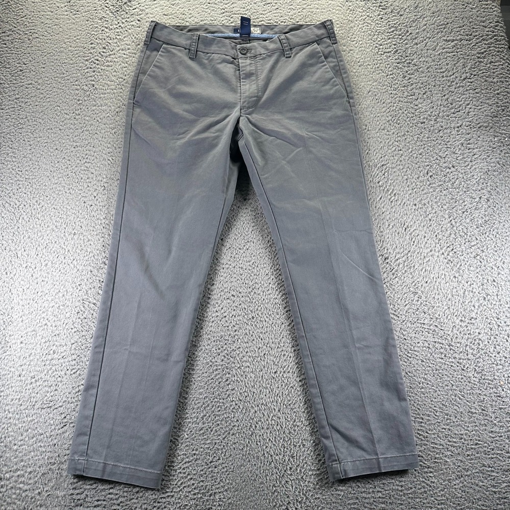Izod Pant Mens 34x30 Gary Cotton Chino Straight Slim Fit Stretch Preppy Career
